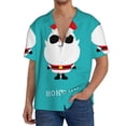 thumbnail image 1 of Balery Cute Santa Claus Camisa Casual de Manga Corta con Botones para Hombre, Texturizada, Estilo Cubano, para Playa, Verano-Medium, 1 of 5
