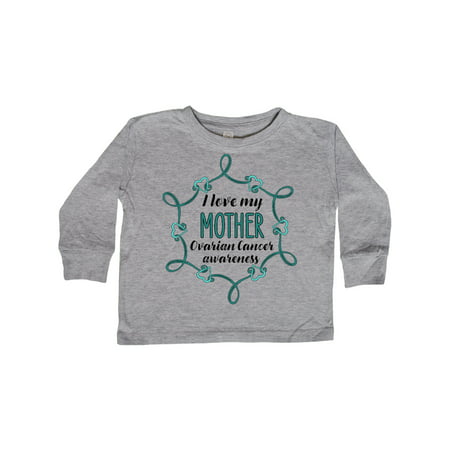 

Inktastic I Love My Mother- Ovarian Cancer Awareness Gift Toddler Boy or Toddler Girl Long Sleeve T-Shirt