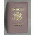 thumbnail image 4 of NZIHSZO DZOOVG GENUINE PINK LEATHER PASSPORT COVER HOLDER WALLET CASE TRAVEL NEW US EMBLEM 1, 4 of 5