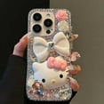 thumbnail image 4 of Sanrio Full Rhinestone Heart Hello Kitty Phone Case For Iphone 15 Pro Max 14 13 12 11 X Xr Xsmax Women Luxury Protective Cover, 4 of 12
