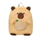 thumbnail image 1 of Mochila de peluche de carpincho, informal, elegante, ligera, ajustable para el hombro. Caqui, 1 of 9