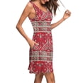 thumbnail image 3 of OutfitShow Women Summer Casual V-Neck Tank Dress Beach Cover Up with Side Pockets, 3 of 5