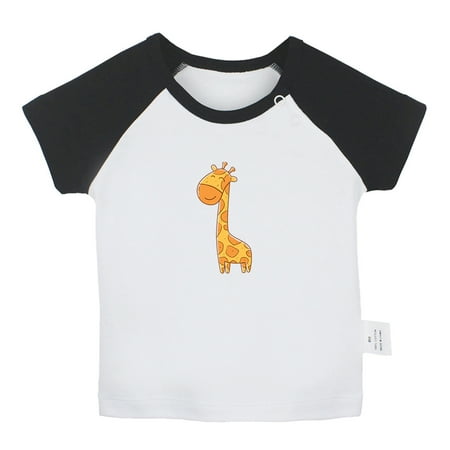 

Mam s Little Cutie Funny T shirt For Baby Newborn Babies Animal Giraffe T-shirts Infant Tops 0-24M Kids Graphic Tees Clothing (Short Black Raglan T-shirt 18-24 Months)