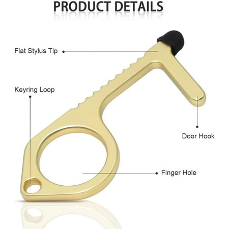 No Touch Door Opener With Stylus Function Touchless Keychain Tool For Surfaces Touchscreens Handles Buttons Walmart Canada
