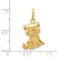 thumbnail image 4 of 14k Yellow Gold Polished Moveable Cat Pendant Charm, 4 of 4