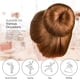 thumbnail image 4 of Kit para hacer moños con forma de donut, para niñas, con 20 redes invisibles para el cabello, 5 bandas elásticas para el cabello, 20 horquillas para el cabello, color marrón, 4 of 4