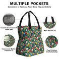 thumbnail image 3 of Pioneer Flower Floral Print Pattern Drawstring Lunch Bag Women - Drawstring Lunch Bag Insulated for Work Office - Stain-Resistant Large Lunchbags for Women with Multi-Pockets, 3 of 6