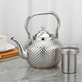 thumbnail image 4 of SANQIAHOME 2000ml teapot with Infuser stainless steel Water Boilers lifting handle Tea Maker Water Kettle for Induction/Gas silver, 4 of 11