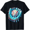 thumbnail image 1 of Baseball Drip Design Funny Ice Cream Sports Humor Unisex T-Shirt K4254, S-5XL, 1 of 4