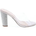 thumbnail image 6 of Top Moda Womens Kyoto-38 Bling Heel Transparent Lucite Fashion Sandals, 6 of 7