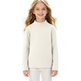 thumbnail image 2 of Layering Tee for Girls Mock Neck Long Sleeve Shirt Solid Half Turtleneck Top Casual Kids Shirt 5-14 Years, 2 of 6