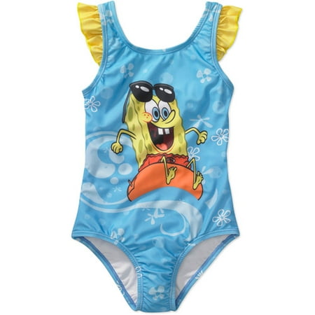 Nickelodeon - Nickelodeon - Girls' 1-Piece SpongeBob Swimsuit - Walmart.com