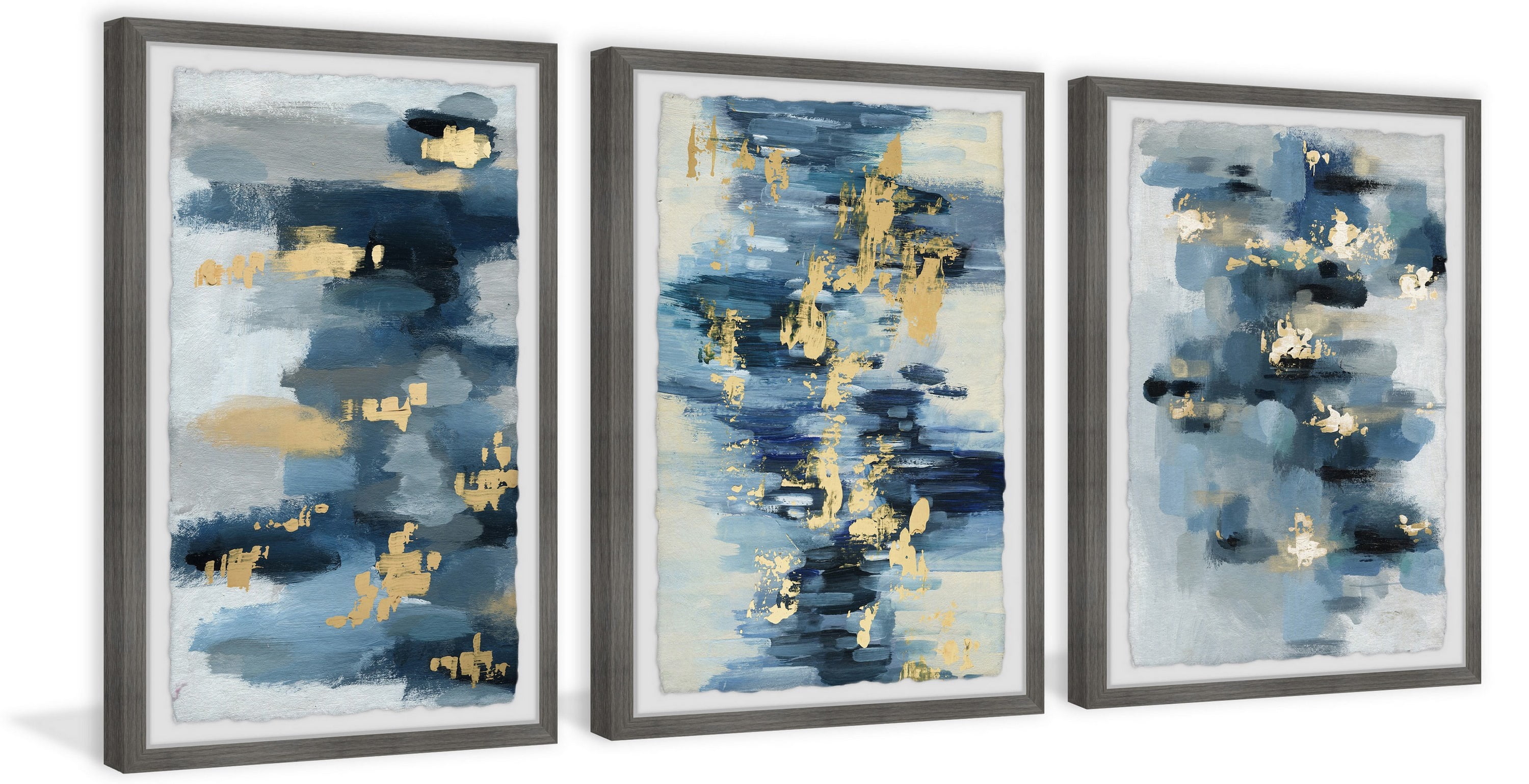 Marmont Hill Blue Florals Triptych