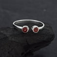 thumbnail image 4 of Garnet Ring, Men's Ring, Round Cut Ring, Wedding Ring, 925 Sterling Silver Ring, Gift For Him, 4 of 5