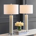 thumbnail image 2 of Safavieh Lighting Collection Ollie Cream Faux Snakeskin 31,5 Pouces Lampe de Table (Lot de 2), 2 of 5