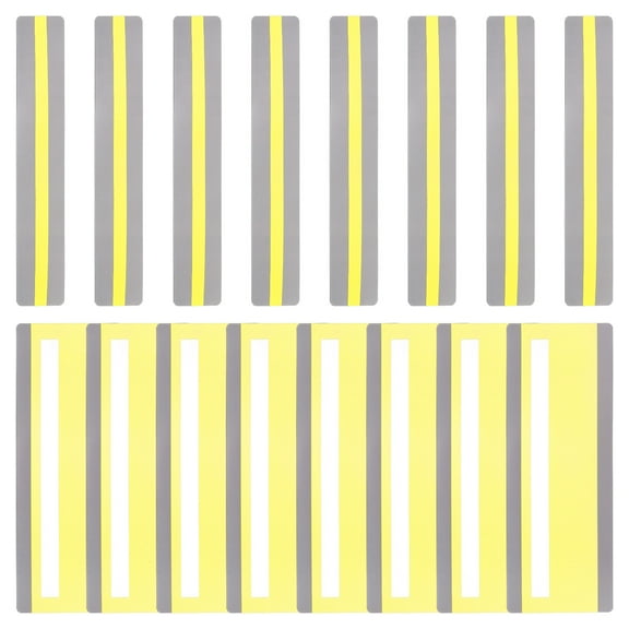 Uxcell 16Pcs Guided Reading Highlight Strips, 2 Sizes Colored Overlay Highlight Bookmarks, Reading Tracking Rulers with Transparent Strip,Yellow