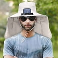 thumbnail image 3 of CSSAD Wide Brim Solar Fan Outdoor Fishing Hat, Fan Hats with Detachable Cape for Men, USB & Solar Powered Fan Hat, Sombrero para el Sol Hombre, Sombrero con Ventilador Solar, Fan Hat UPF 50+ Grey, 3 of 6