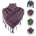 thumbnail image 6 of Arab Keffiyeh Shemagh Square Scarf Colorblock Houndstooth Desert Shawl Scarves, 6 of 19