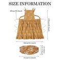 thumbnail image 3 of FEOYA Vintage Apron Dress Women Kitchen Apron Floral Bib Apron with 2 Pockets Smock Cute Thin Fashion Apron for Gardening Florists Painting Baking Workwear Green/Khaki, 3 of 5