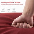thumbnail image 3 of Costway 2 Pcs Coussin de Chaise Longue d'Extérieur avec Sangles de Fixation à Crochets et Boucles Patio Rouge, 3 of 4