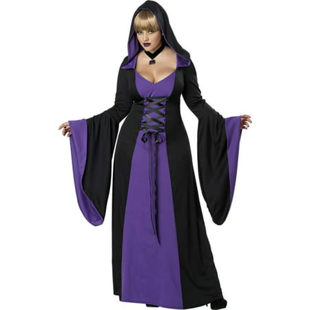 Deluxe Purple Hooded Robe Plus Size Costume