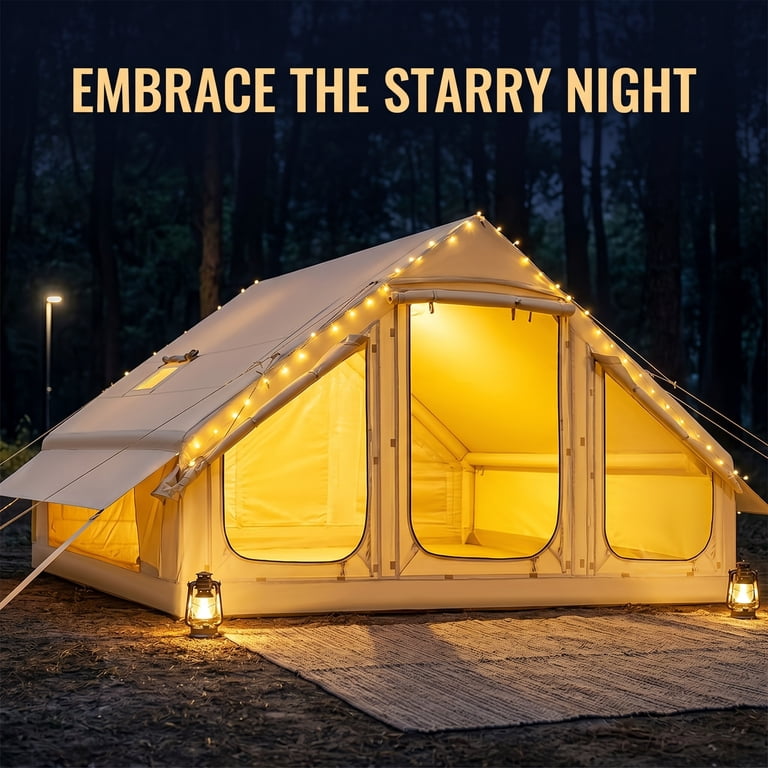 Lilypelle Inflatable Tent, 4-6 Person Hot Tent with Stove Jack