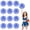 Blue+Pink+White, variant on Pom Poms Cheer 12 Pieces- Cheerleading Pompoms Handheld Squad Set For Sports Team- Party- Festival- Adults Kids- Easy Fluff Design.