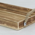 thumbnail image 7 of Wooden Rectangular Tray With Rope Side Handles - Brown, 7 of 7