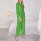 thumbnail image 3 of Balery St Patrick's Day Conjunto de Pijama con Estampado para Mujer, Conjunto de Dos Piezas con Manga Larga, Ropa de Dormir Suave con Bolsillos, Pijamas Cómodos-Large, 3 of 7
