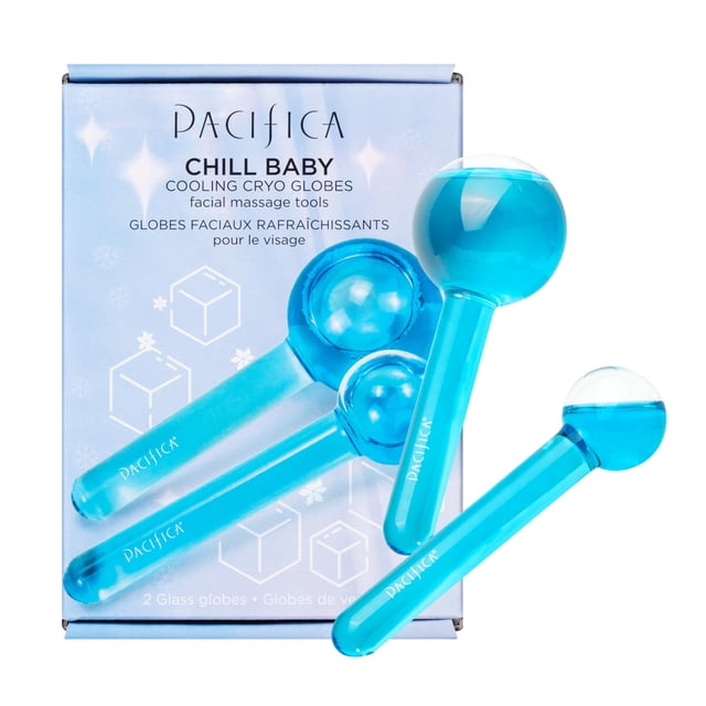 Masajeador facial de vidrio refrescante Pacifica Ice Roller Cryo Globes