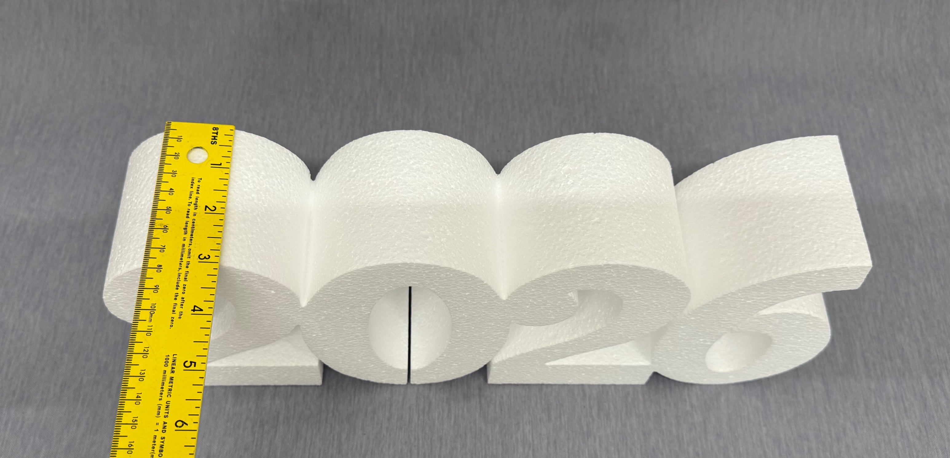 CalCastle Craft "2026" Jumbo White Foam Numbers New Year Birthday Graduation(Jumbo)