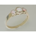 thumbnail image 2 of LBG British Made 925 Sterling Silver Natural Opal Womens Trilogy Ring - 33 size options, 2 of 7