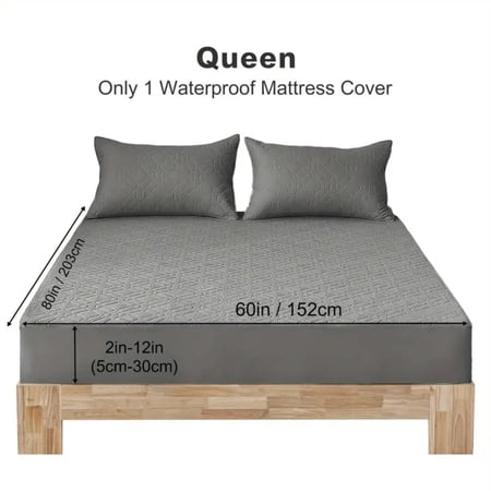 Lavish Cover Ultra Soft Waterproof Fitted Sheet, Washable Mattress Cover for Home, Hotel(Queen, Dark Gray)