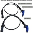 thumbnail image 5 of GHSDFBB 2 Pcs Injecteur de Carburant avec Harnais à Queue de Cochon, pour Polaris Ranger RZR Sportsman 700 800, Injecteurs en Métal et Plastique Composite Vitesse au Ralenti Plus Fluide Réponse de l'Accélérateur, Remplacer 1202863 1253558-2, 5 of 5