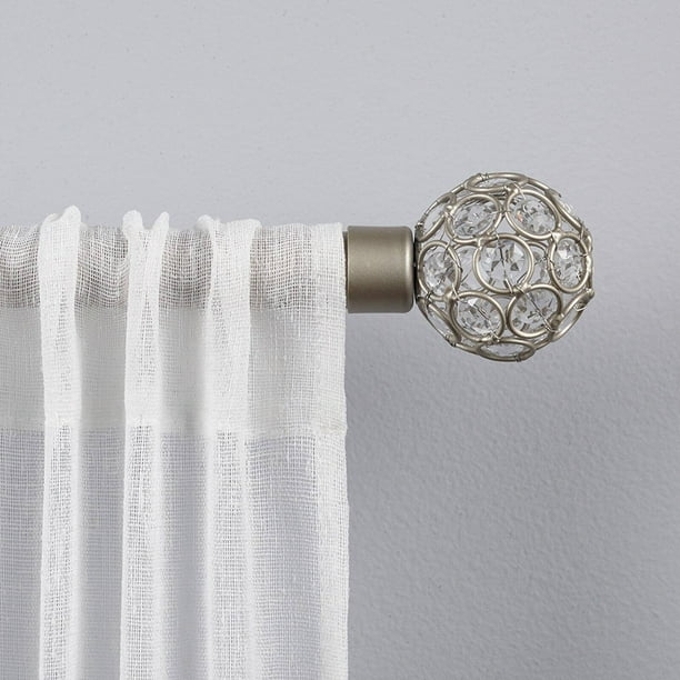 Exclusive Home Curtains 1" Rings Curtain Rod and Finial Set Walmart