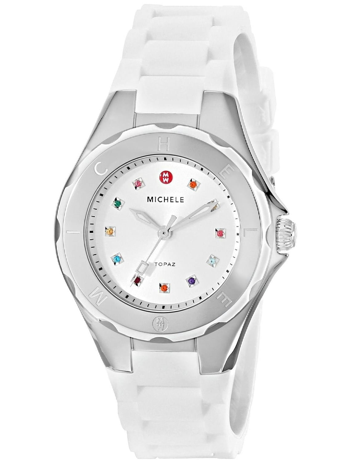 Michele Park Jelly Bean 腕時計　ホワイト Michele Jelly Bean Tahitian Women's Watch MWW12F000013 | WatchMaxx