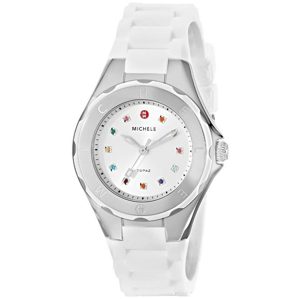 MICHELE Michele Women's Tahitian Jelly Bean White Watch MWW12P000001
