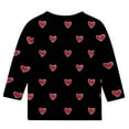 thumbnail image 3 of Cethrio Girls Valentine's Day Tops, Crew Neck Soft Casual 3/4 Sleeve Girls T-Shirts Black Size 5T, 3 of 4