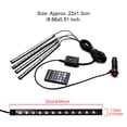 thumbnail image 3 of Kenally Universal Car 1-drag-4 Strip Light Vehicle Control remoto RGB Atmósferas Lámpara Decoración Accesorios de iluminación automotriz Automoción decorativa y accesorios Kenally VI016785-00, 3 of 6