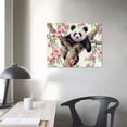 thumbnail image 4 of Nawypu Chinese Style Panda Canvas Wall Art Print, Funny Cute Animal Pictures, Artwork Prints Panda Playing with Flower, Funny Animal Wall Art, Panda Art Print, Wall Decor, Decor, 4 of 6