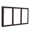 thumbnail image 1 of PB33672M-M1 Ghent 3 Door Enclosed Porcelain Magnetic Whiteboard with Bronze Frame Wall Mounted Markerboard, 3'H x 6'W, 1 of 1