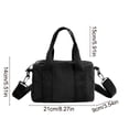 thumbnail image 3 of Bolso tote para mujer con correa ajustable, elegante bandolera de lona en el hombro, poliéster impermeable, bolso diario para viajes y exteriores, disponible en cuatro colores, 3 of 6