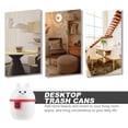 thumbnail image 3 of IFANLANDOR Desk Mini Bucket Garbage Container With Lid White PP 1Pack, 3 of 6