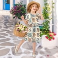 thumbnail image 6 of Seagull Anchor Short Sleeve Dress A-Line Cute Midi Casual Sundress 2-8 Years, 6 of 6