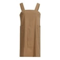 thumbnail image 3 of dresses for women Women Cotton Linen Pinafore Square Cross Apron Garden Work Pinafore Dress, 3 of 8