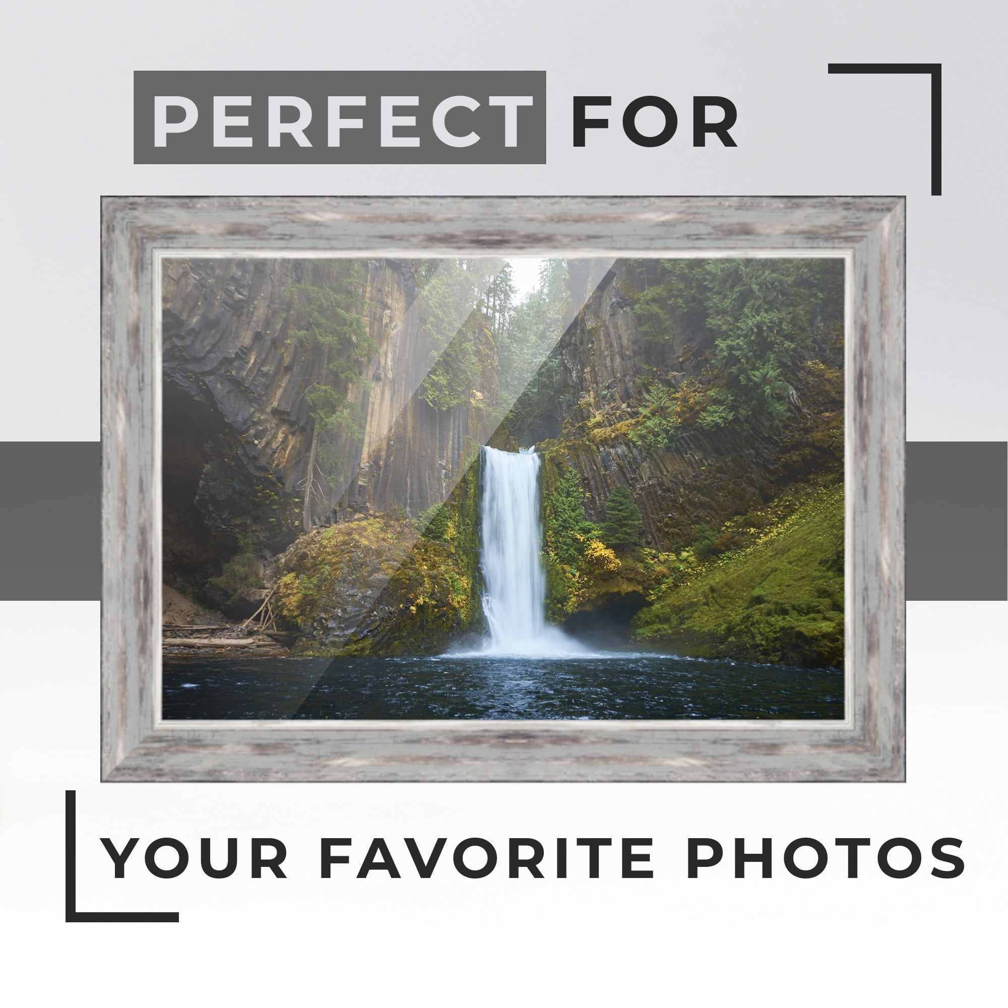 18x24 Frame Silver Real Wood Picture Frame Width 1.5 inches | Interior Frame Depth 0.5 inches |