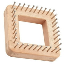 Phenofice Wooden Square Knitting Tool for Home Crafting, 1 Set, 3.9 x 3.9 x 1.4 inches