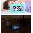 thumbnail image 3 of Reloj despertador digital multifuncional LED Luz inteligente Reloj Temperatura Calendario perpetuo Verde ER, 3 of 5