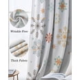 thumbnail image 6 of Christmas Snowflake Blackout Curtains for Bedroom - 84 Inch Long Light Blocking 2 Panels Set, Xmas Yellow Teal Snow Winter Holiday Thermal Insulated Living Room Drapes Grommet Window Curtains 52"x84", 6 of 8
