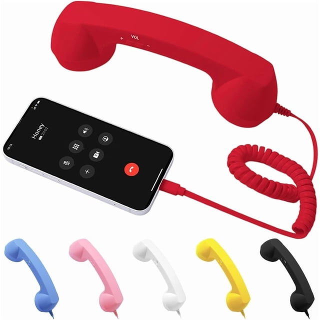 Combiné Téléphonique Rétro, Nouveau Combiné Téléphonique Rétro Vintage 2026 Filaire, Poignée de Ligne Fixe Récepteur pour Cellulaires, Vidéoconférences Mobiles, Appels, Réunions
